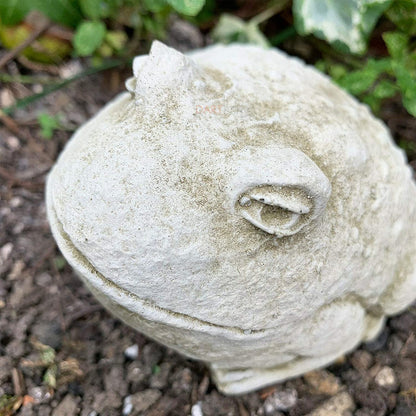 Steinbaby-Ochsenfrosch-Gartenskulptur