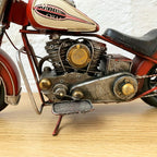 Red Chopper Motorbike Model Ornament