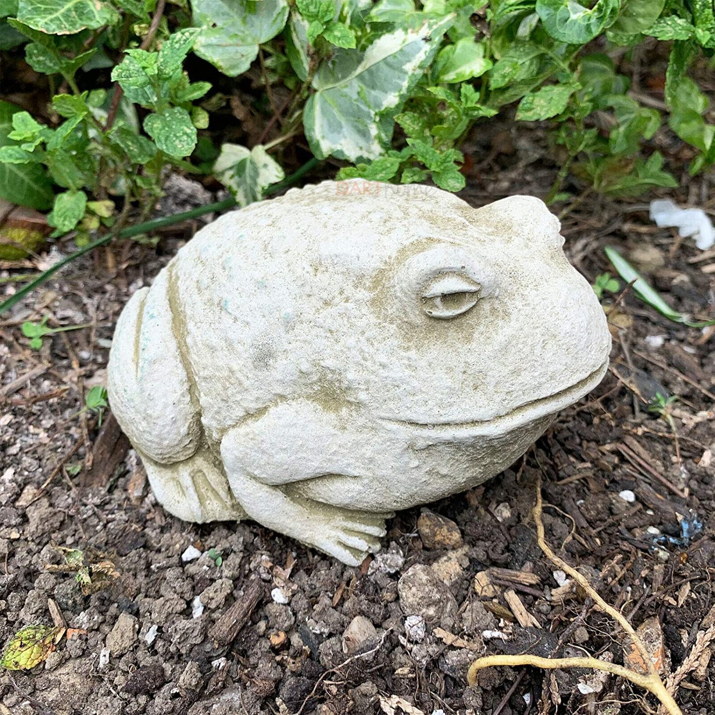 Steinbaby-Ochsenfrosch-Gartenskulptur