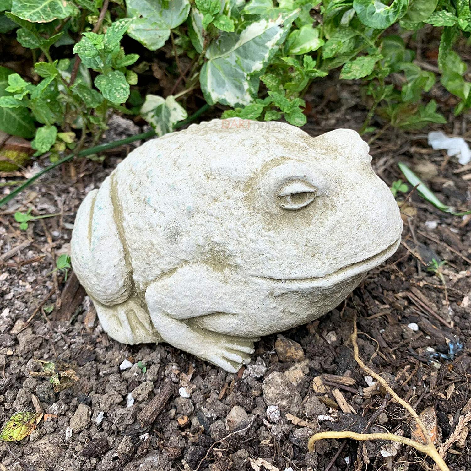Stone Baby Bullfrog Garden Sculpture