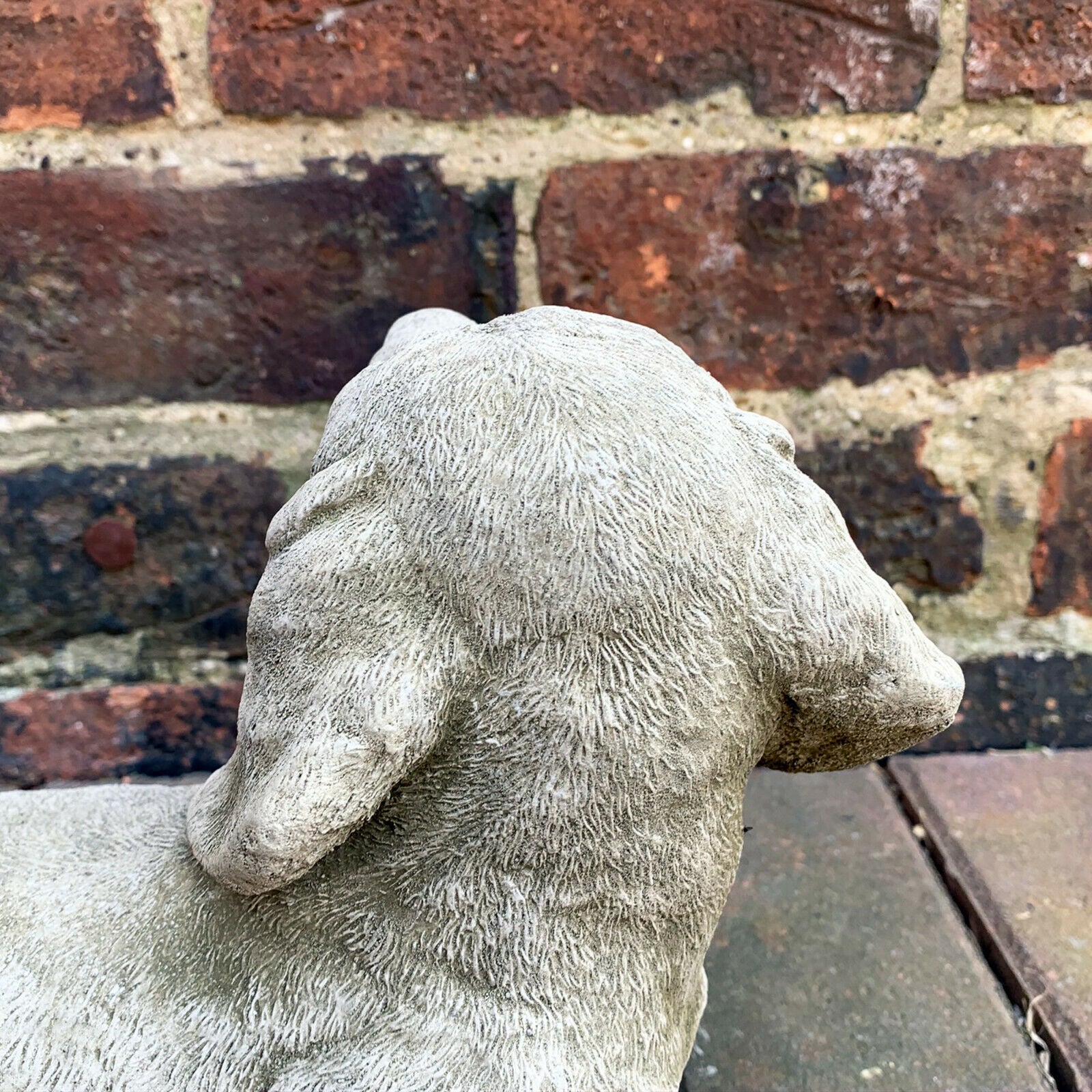 Steinstatue Daschund-Hund für den Garten, 5 kg