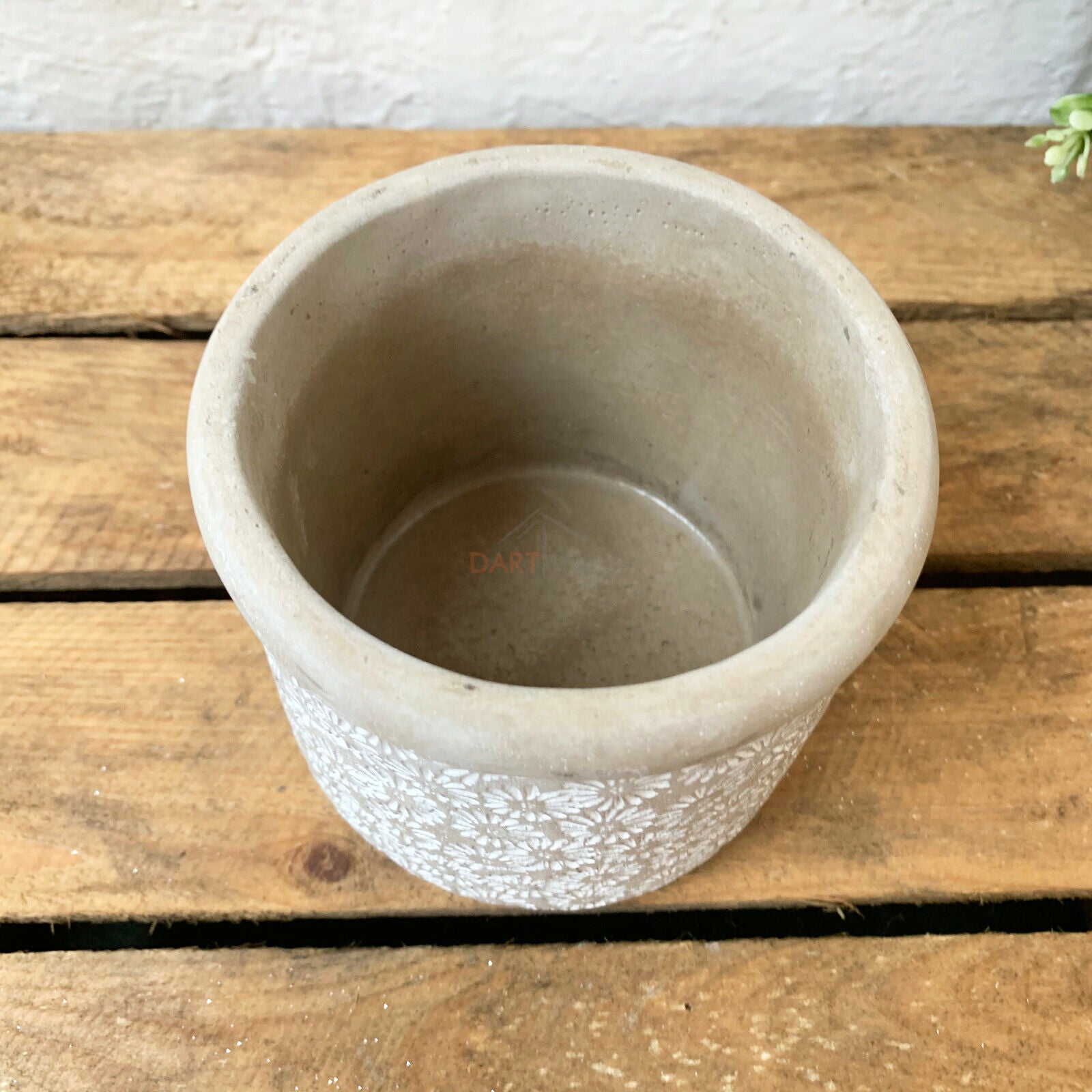 Daisies Cement Plant Pot Holder