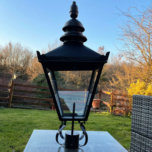 Black Victorian Style Street Post Lamp 90cm