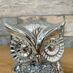 Silver Diamante Owl Figurine