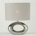 Chrome Oval Table Lamp