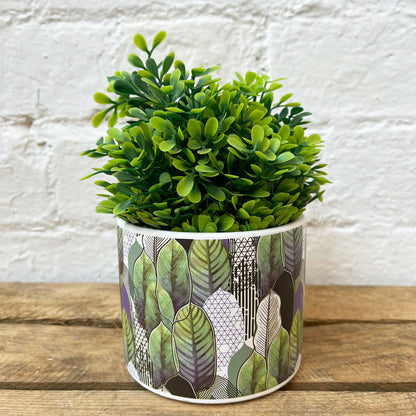 Ceramic Geo Leaf Plant Pot Holder