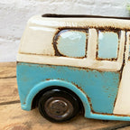 Ceramic Blue Camper Van Plant Pot