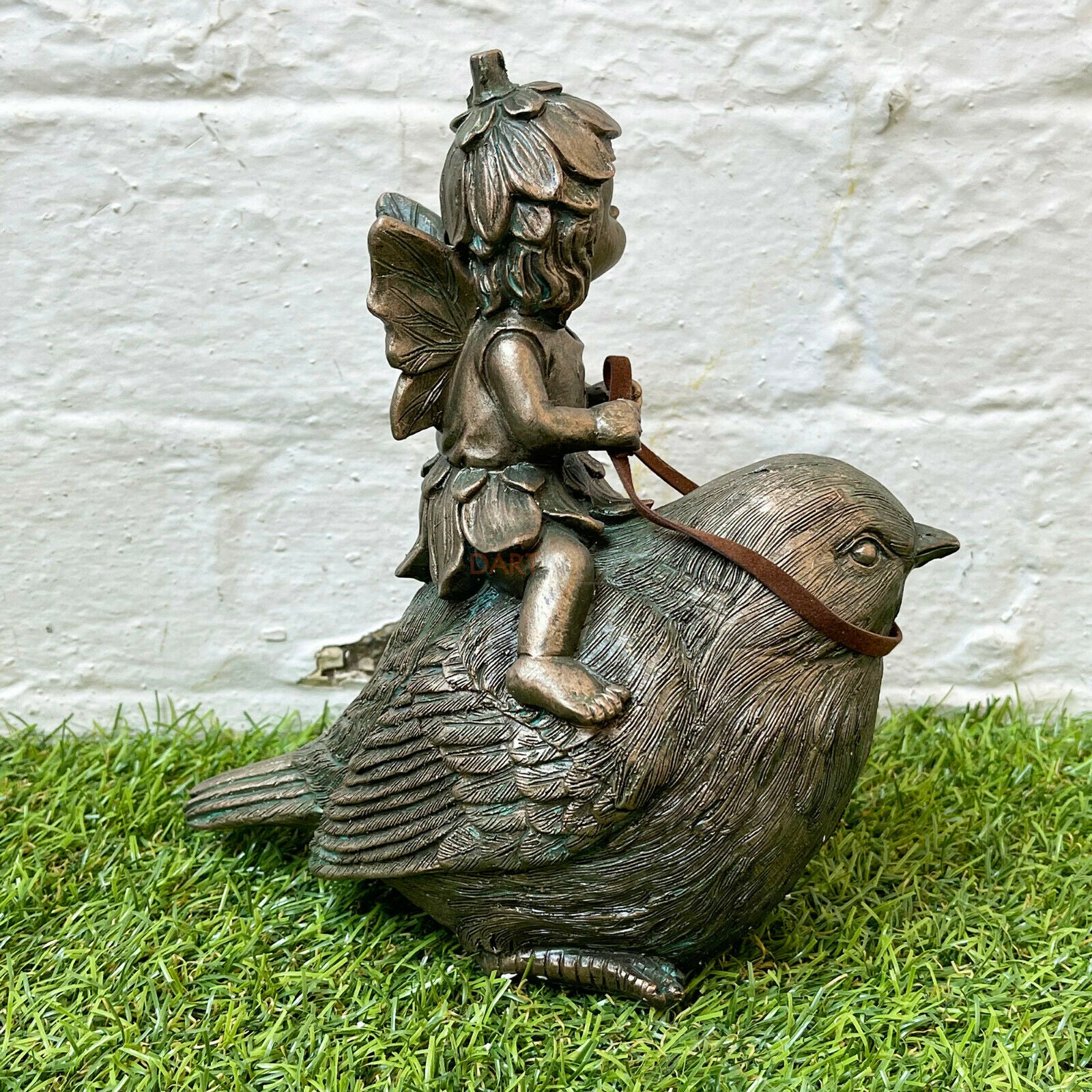 Gold Fairy On Bird Ornament