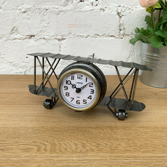 Metal Retro Aeroplane Wall Clock