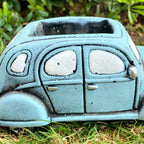 Light Blue French Car Cement Planter