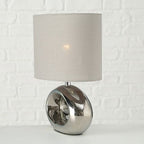 Ovale Tischlampe aus Chrom