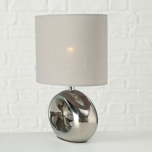Chrome Oval Table Lamp
