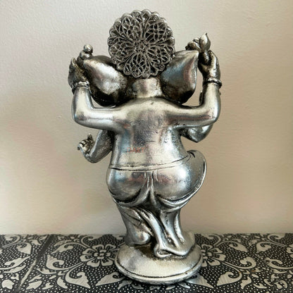 Silver Dancing Ganesh Elephant