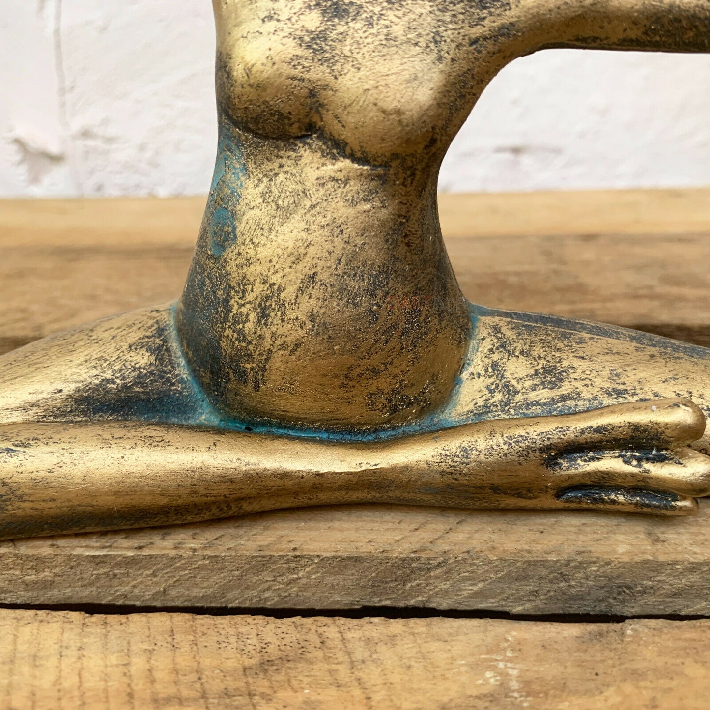 Goldenes Yoga-Frosch-Ornament, 17 cm