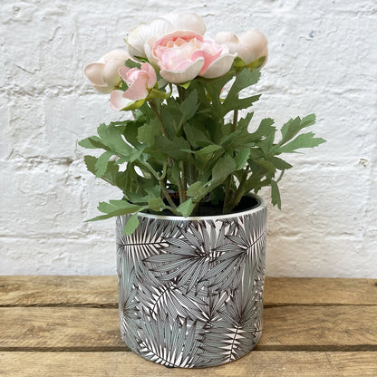 Ceramic Palm Leaf Plant Pot Holder