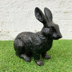 Bronze Effect Resin Sitting Hare Outdoor Garden Statues