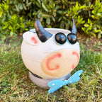 Kleiner weißer Kuh-Blumentopf