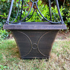 Bronzekäfig-Gartenspalier-Pflanzgefäß, 57 cm