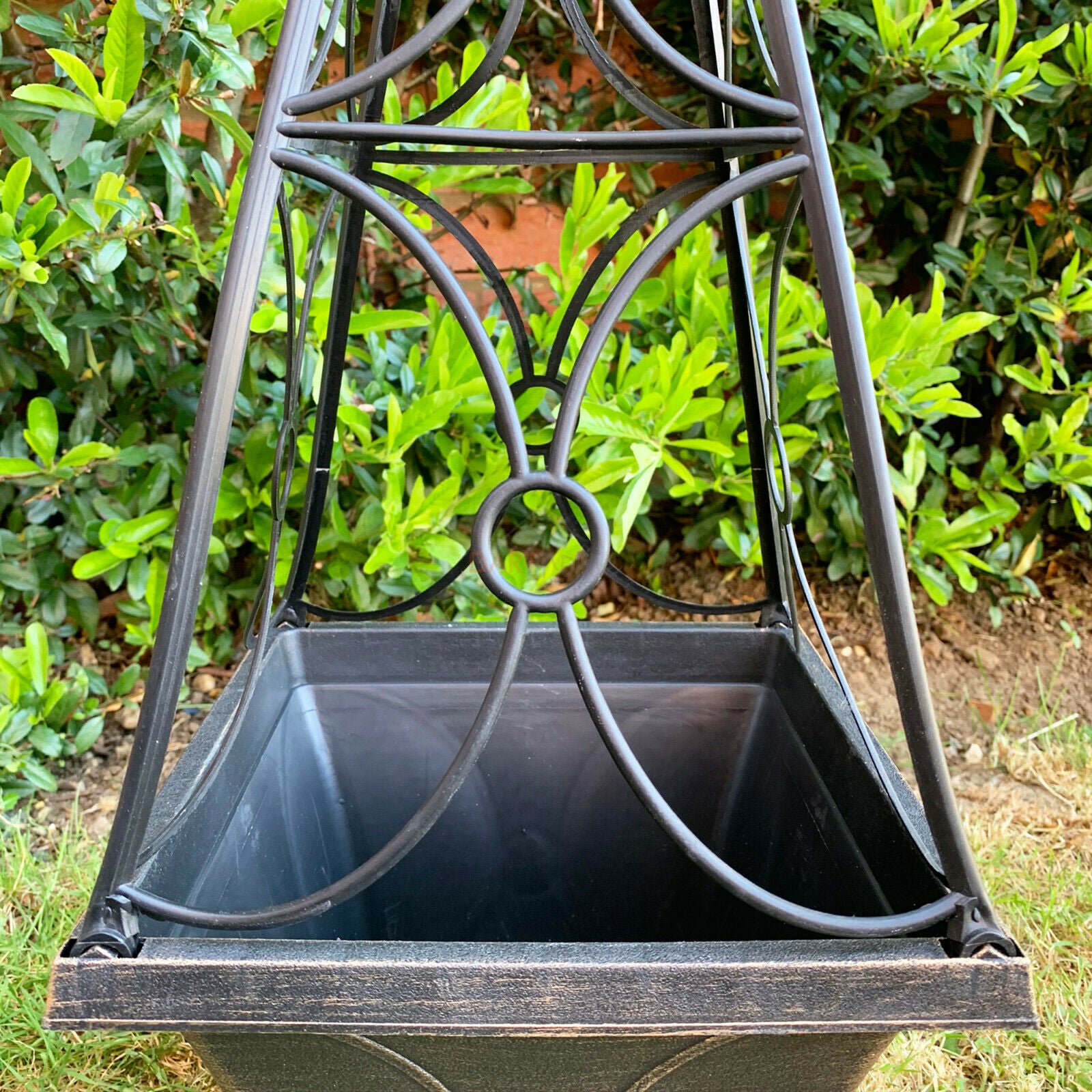 Bronze Caged Garden Trellis Planter 57cm