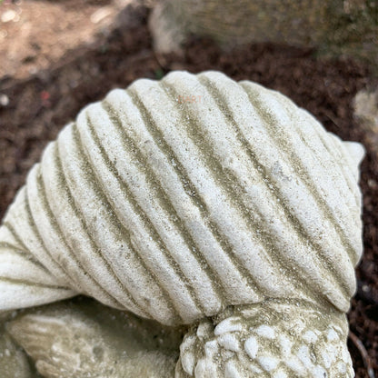 Steinengel in Muschelgartenskulptur