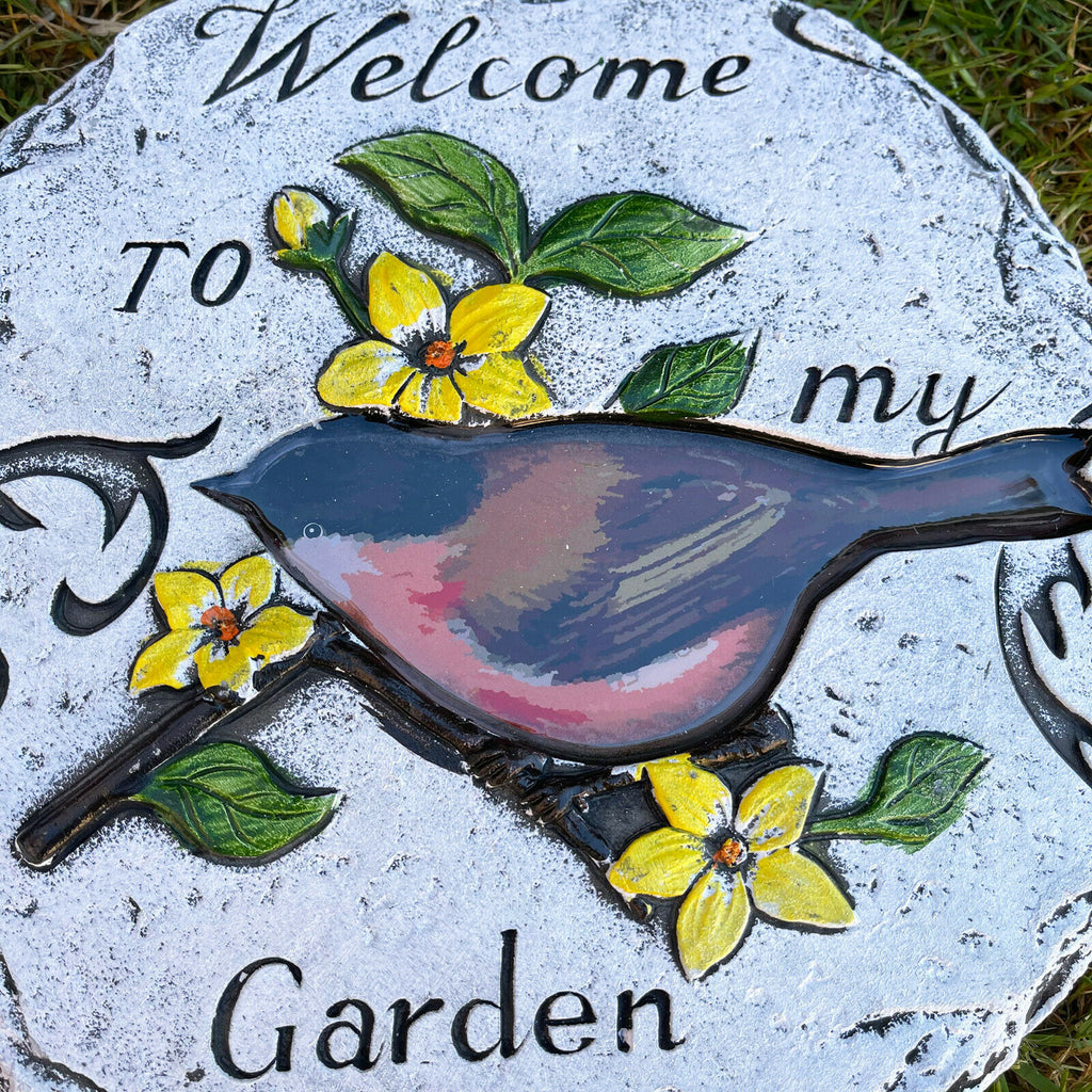 Welcome To My Garden Cement Stepping Stone