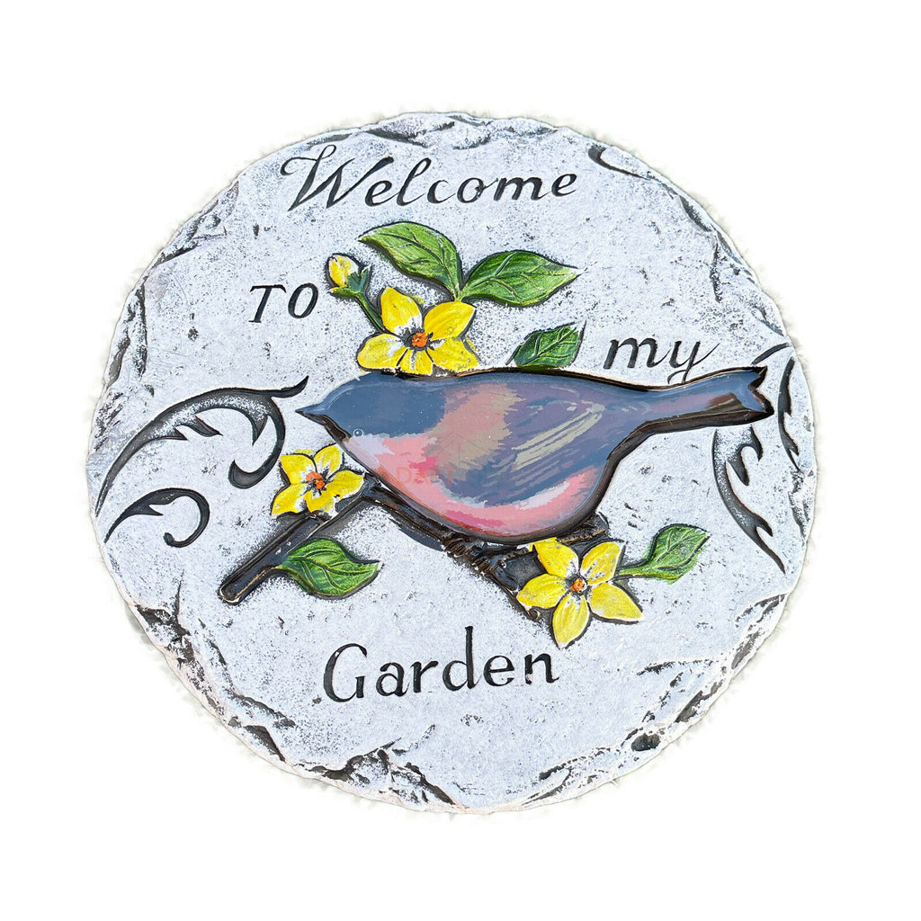Welcome To My Garden Cement Stepping Stone