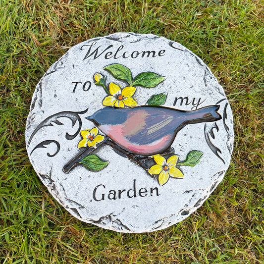 Welcome To My Garden Cement Stepping Stone