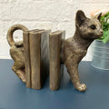 Gold Cat Bookends Set Of 2