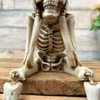 Weiße „Hear No Evil“-Skelettfigur
