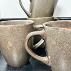 4 Stück Steinzeug Reactive Glaze 400 ml Becher – Braun