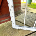 Distressed White Arched Garden Mirror
