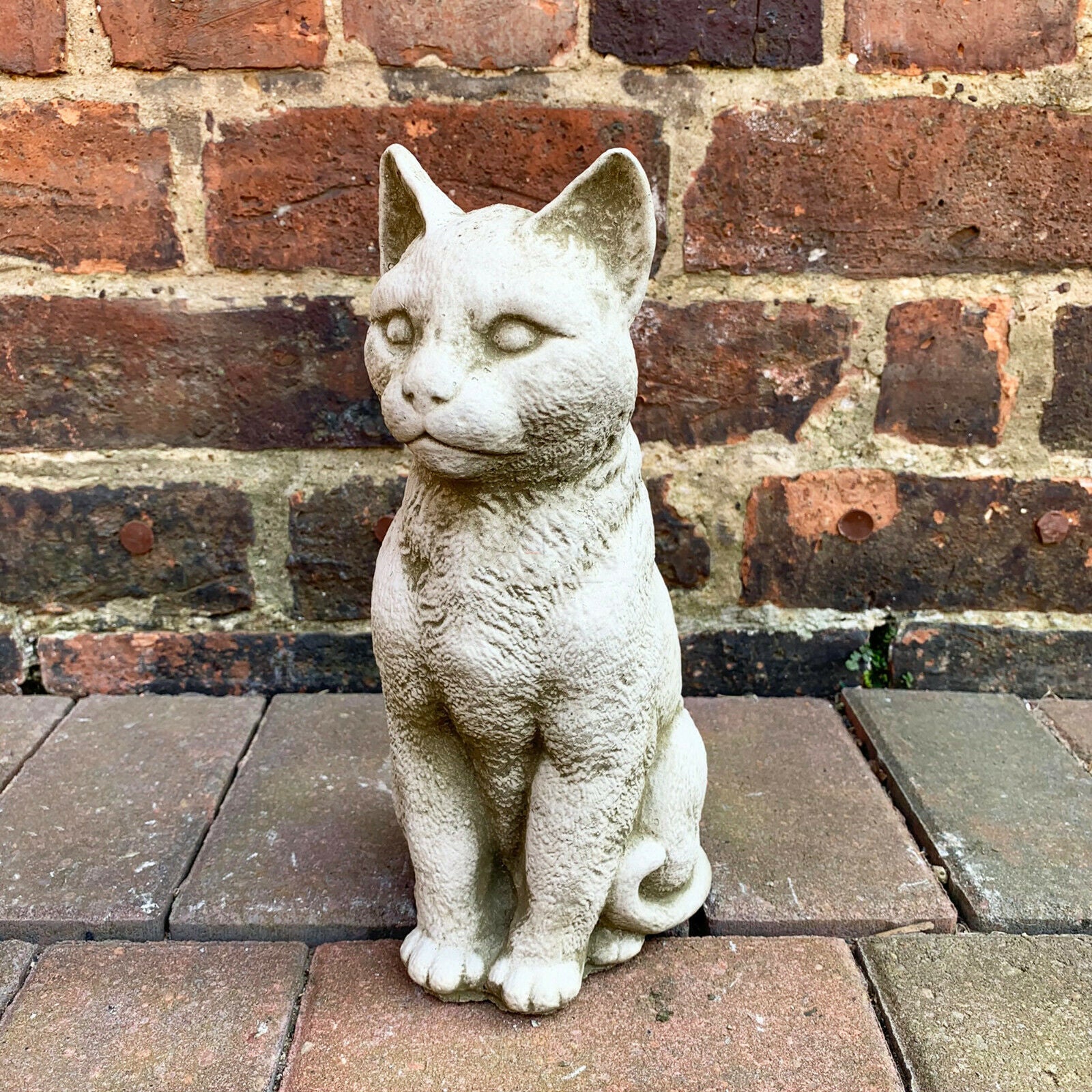 Stone Serene Cat Garden Sculpture 4kg