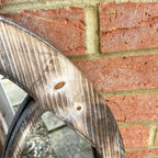 Wooden Gothic Arch Garden Wall Mirror 75cm