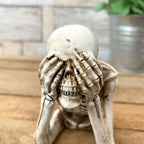 Weiße See No Evil Skelettfigur