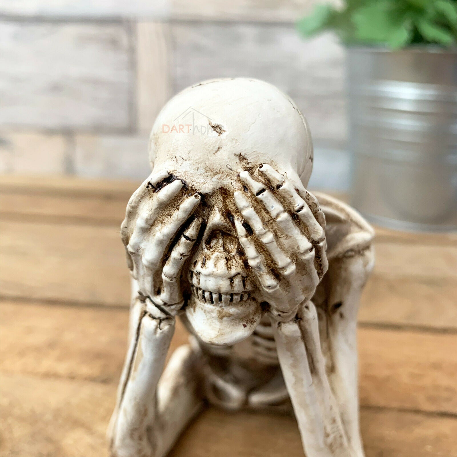 Weiße See No Evil Skelettfigur