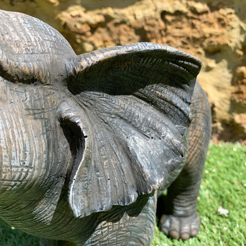 Classic Grey Lucky Elephant Sculpture