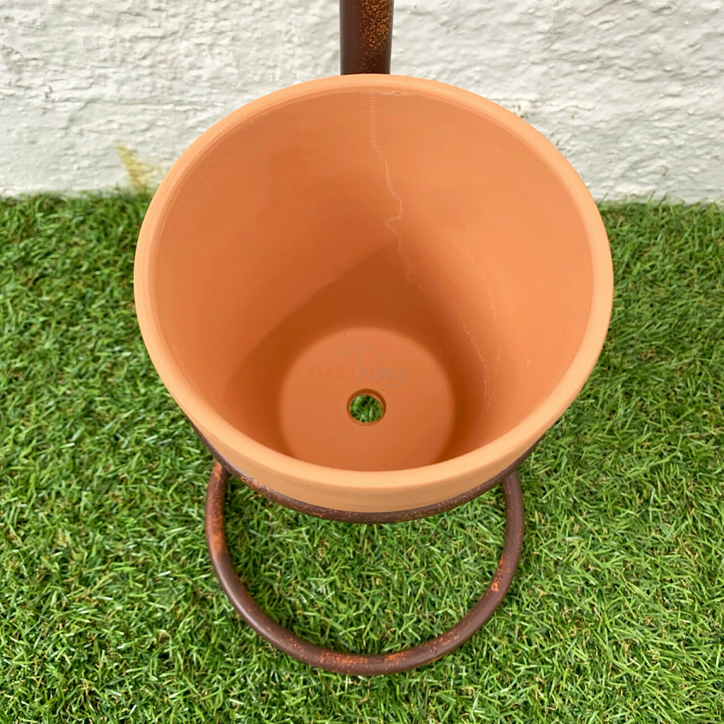Terracotta Plant Pot With Rake Stand