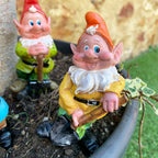 Set Of 4 Resin Gnome Ornaments