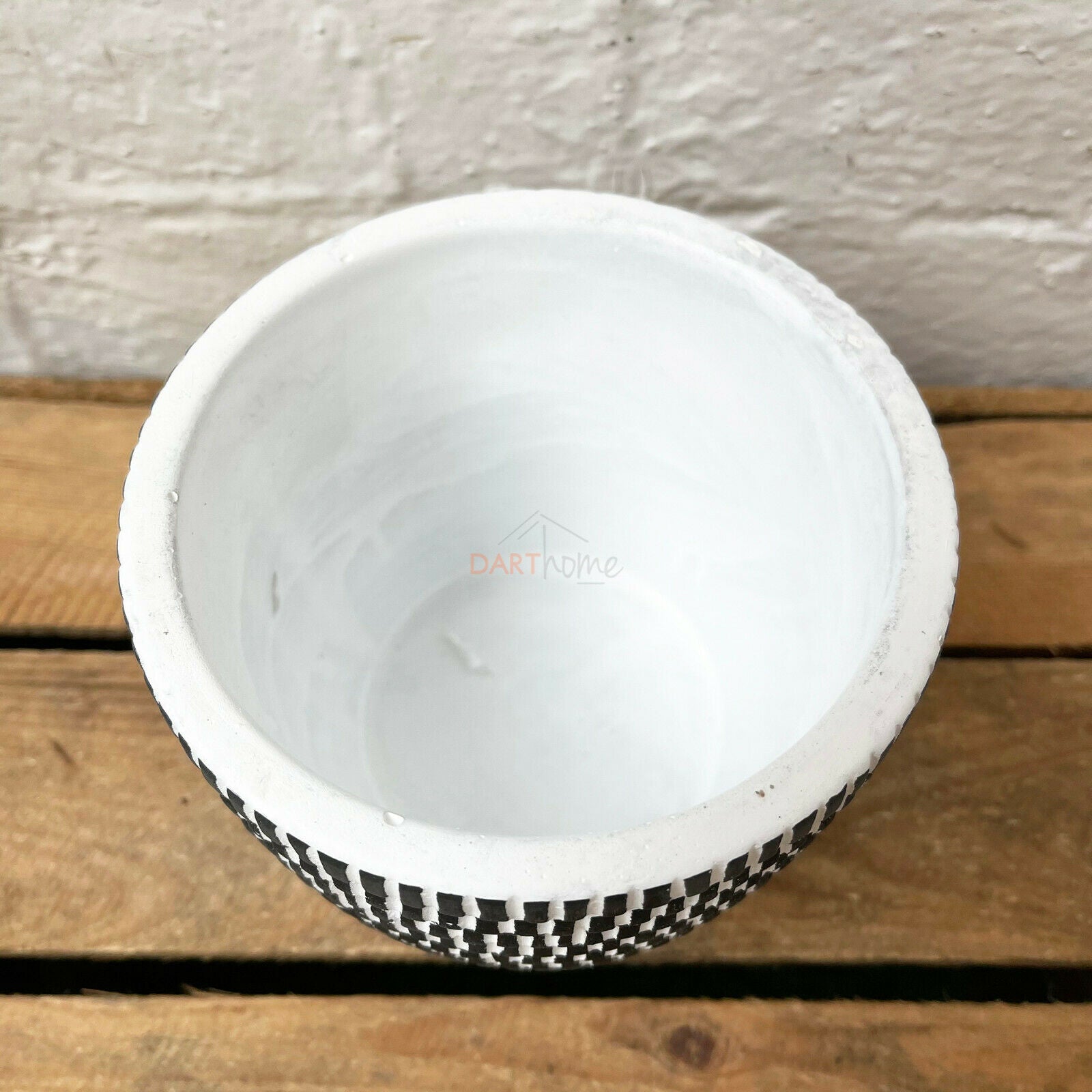 Cement Black Tile Plant Pot Holder