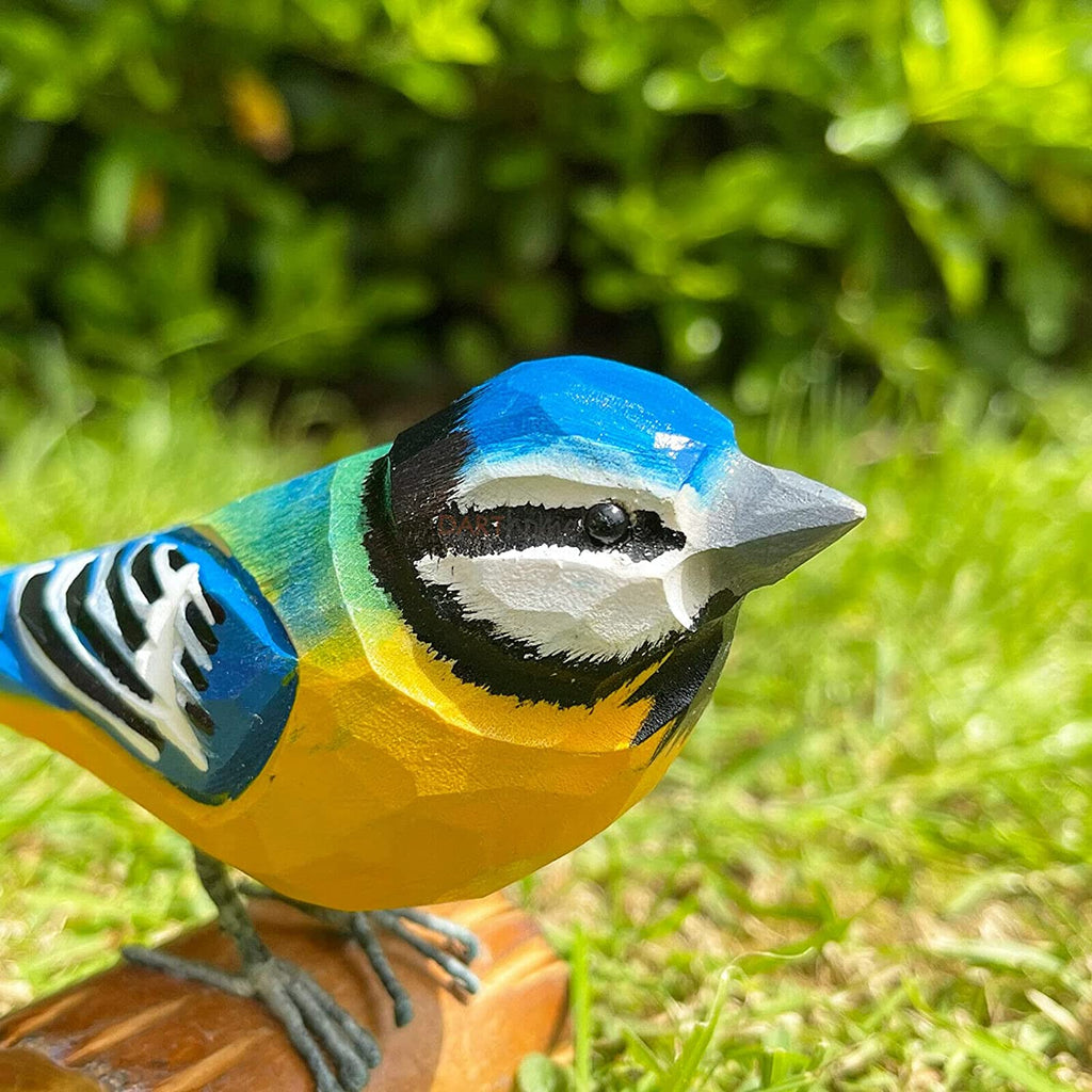 RSPB Hand Carved Blue Tit Sculpture