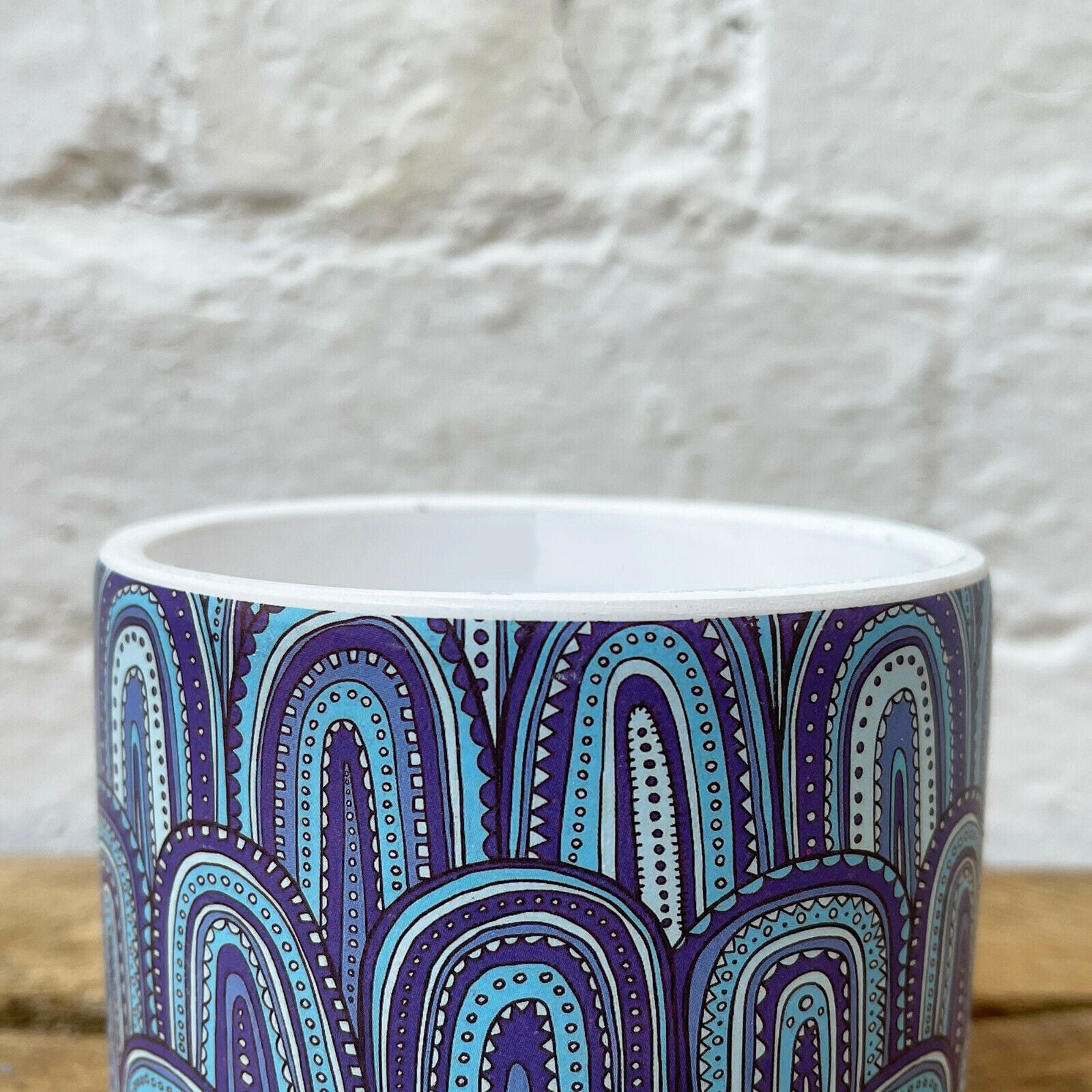 Blauer Geoden-Ausstellungstopf aus Keramik, 10 cm