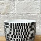 Cement Black Tile Plant Pot Holder