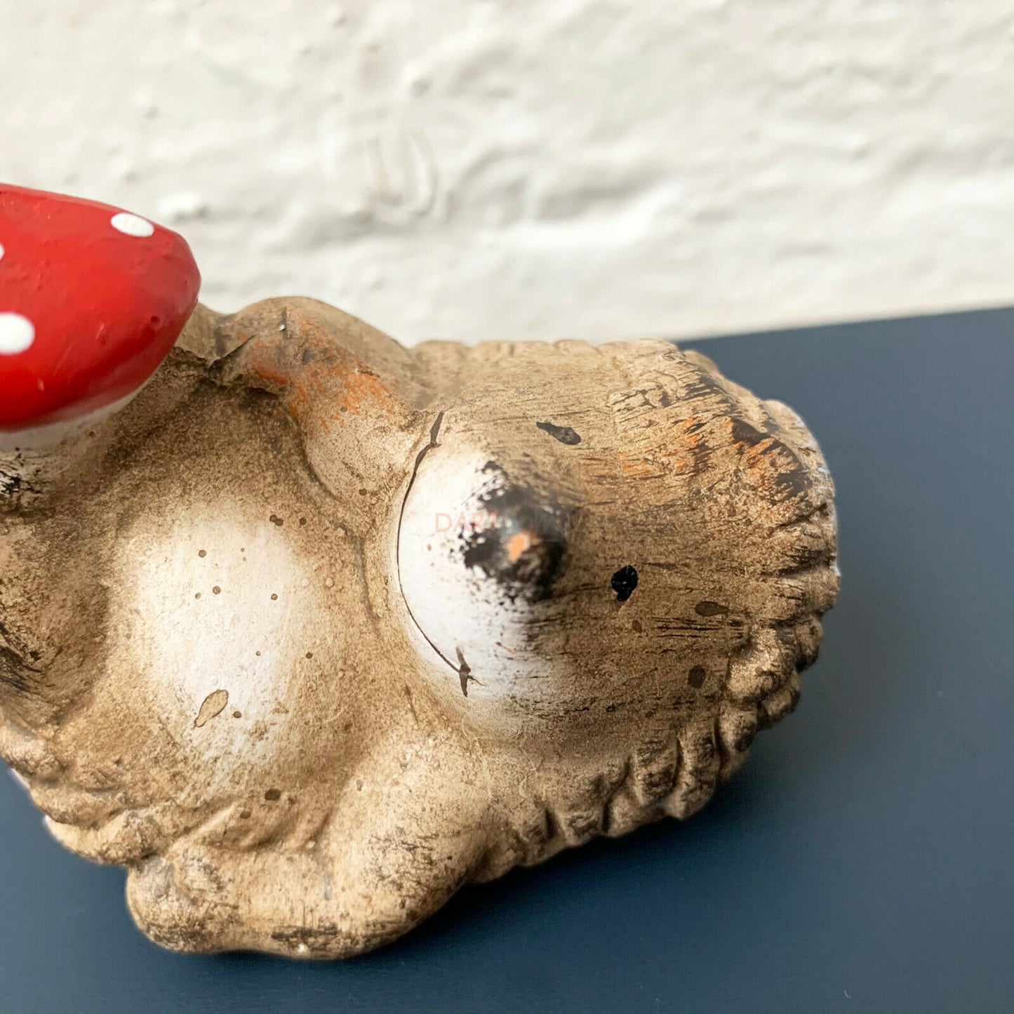 Set Of 2 Mini Hedgehog With Mushroom Figurines