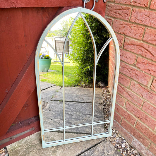 Metal Arched Garden Mirror 83cm