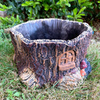 Cement Fairy House Planter Large