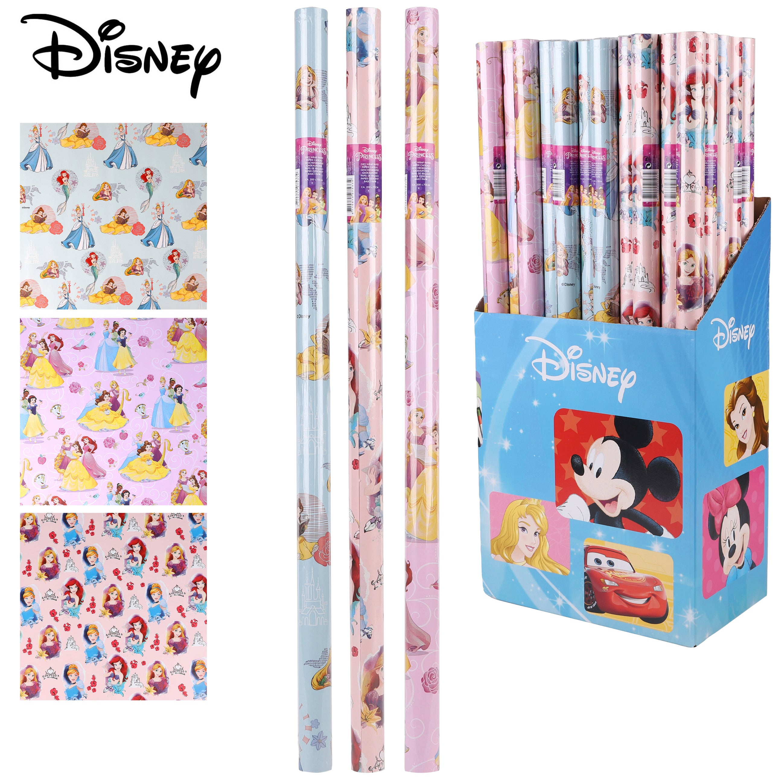 3x Assorted Disney Princess Gift Wrapping Paper