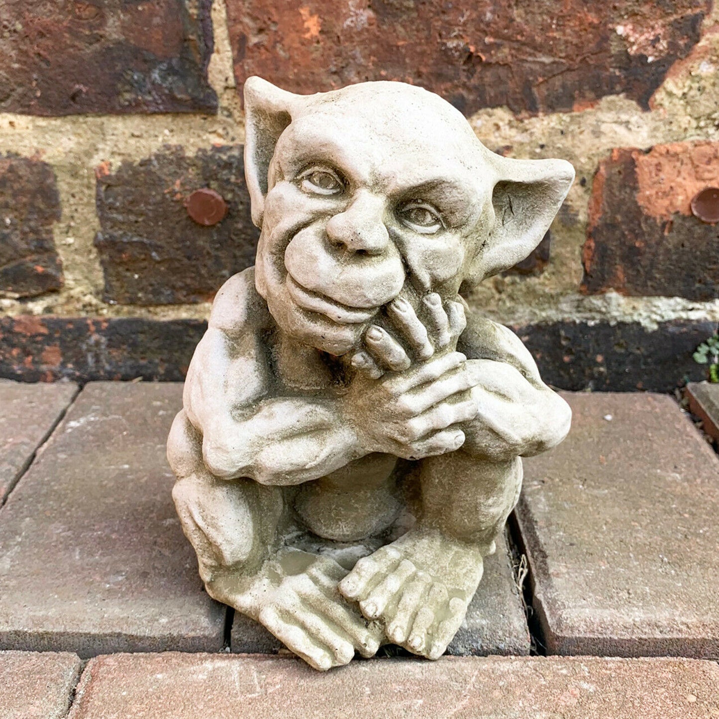 Stone Goblin Sprite Garden Sculpture