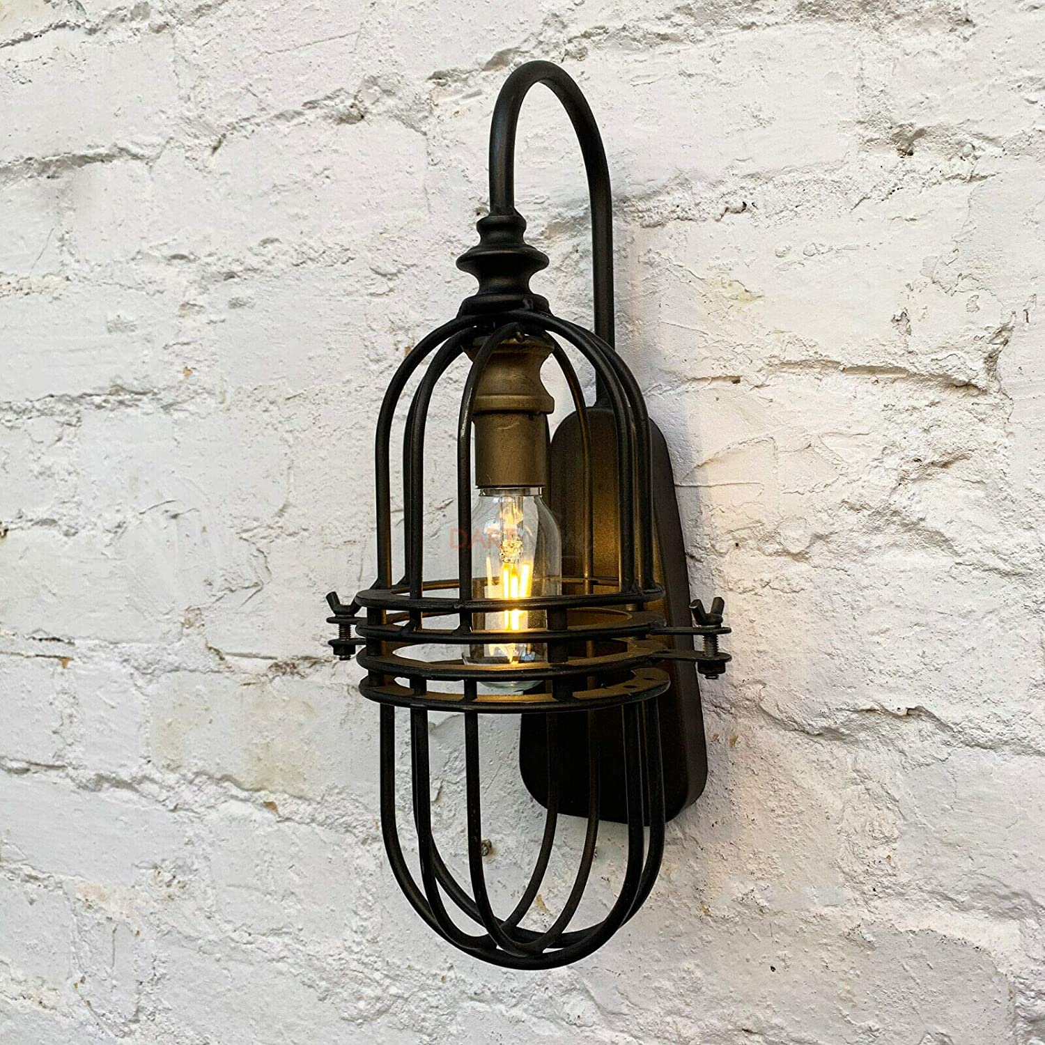 Industrial Caged Wall Lamp
