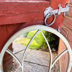 Gewölbter Gartenspiegel aus Metall, 83 cm