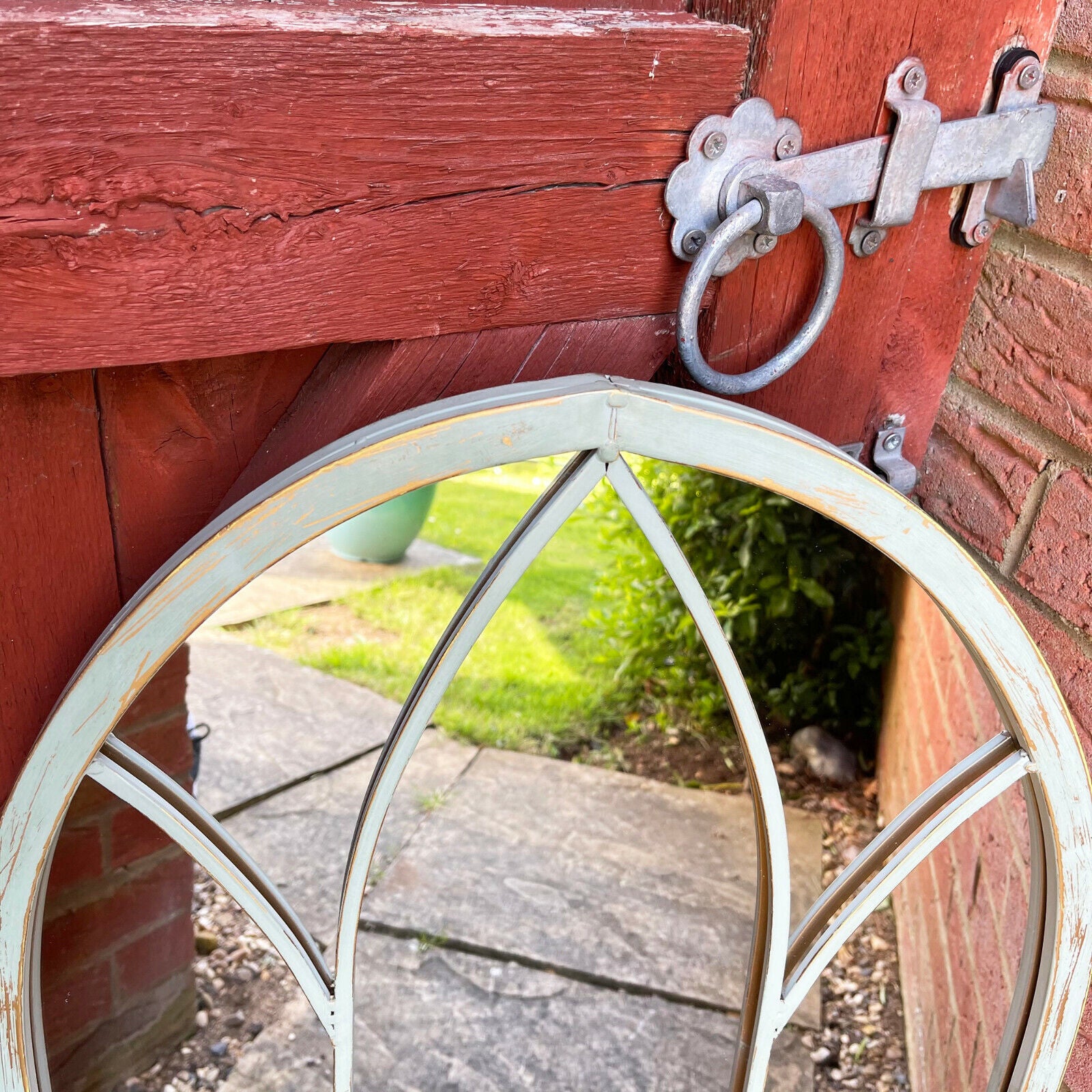 Metal Arched Garden Mirror 83cm